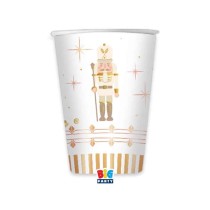 Bicchiere di Carta 250ml "Gold Nutcracker" 6pz Lo Schiaccianoci