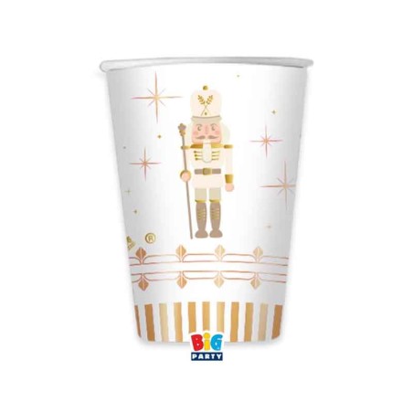 Bicchiere di Carta 250ml "Gold Nutcracker" 6pz Lo Schiaccianoci