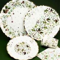 Sottopiatto di Carta 30cm "White Christmas" 6pz Outlet Natale