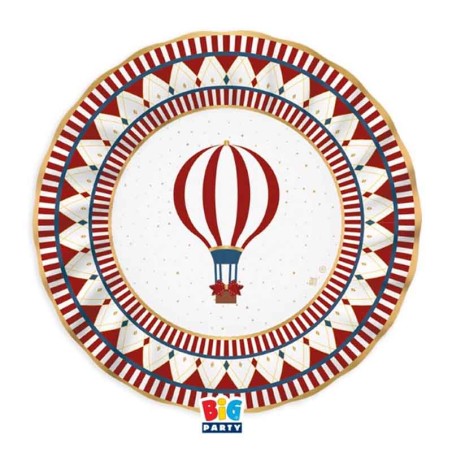 Piatto di Carta 20cm "Christmas Carousel" 6pz