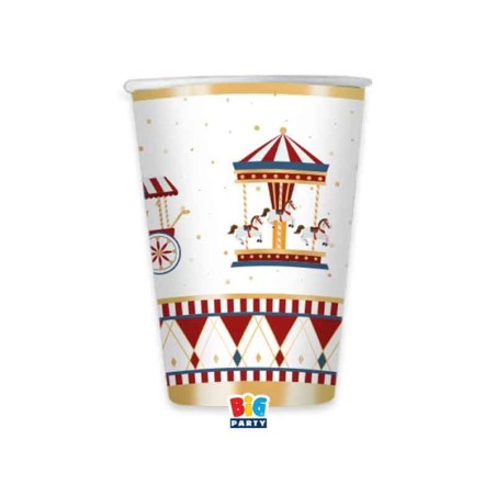 Bicchiere di Carta 250ml "Christmas Carousel" 6pz