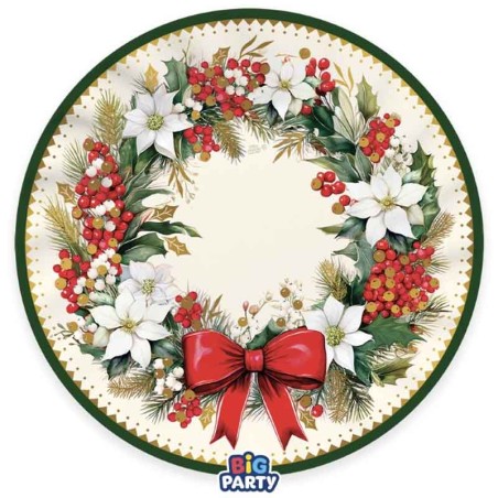 Sottopiatto di Carta 30cm "Vintage Christmas" 6pz Outlet Natale