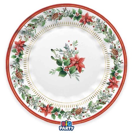 Sottopiatto di Carta 30cm "Red Poinsettia" 6pz