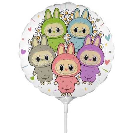 Palloncino in Foil 9" Mini Shape "Angry Bunny Family"