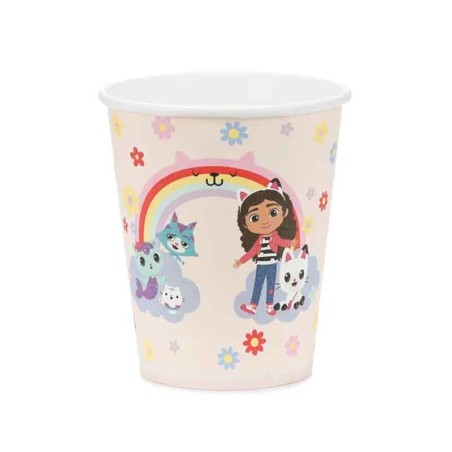 Bicchiere di Carta 250ml con Gabby's Dollhouse 6pz Gabby's Dollhouse