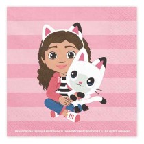 Tovagliolo di Carta 33x33cm righe con Gabby's Dollhouse 20pz Gabby's Dollhouse