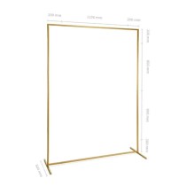 Base con Struttura Rettangolare in Metallo Oro Strutture Per Allestimenti