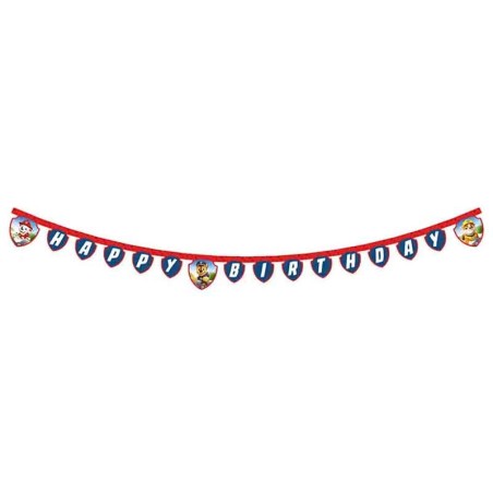 Festone Happy Birthday con Paw Patrol "Rescue Heroes" 2mt Paw Patrol