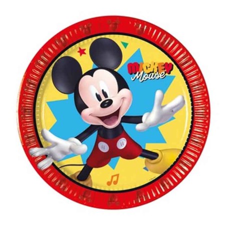 Piatto di Carta 20cm Topolino "Mickey Jump Into Fun" 8pz Mickey & Friends