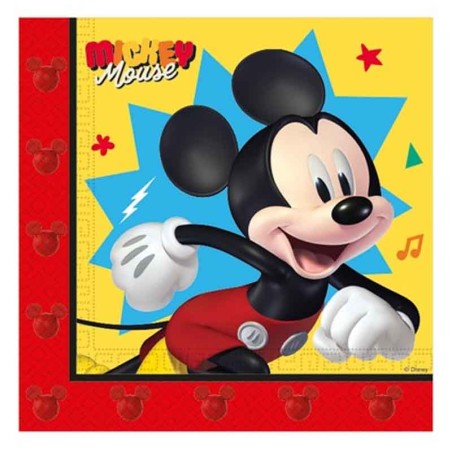 Tovagliolo di Carta 33x33cm con Topolino "Mickey Jump Into Fun" 20pz Mickey & Friends