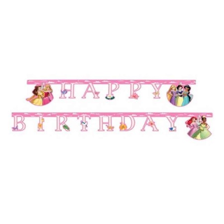 Festone Happy Birthday con Principesse Disney "Princess Create Your World" 2mt Principesse Disney