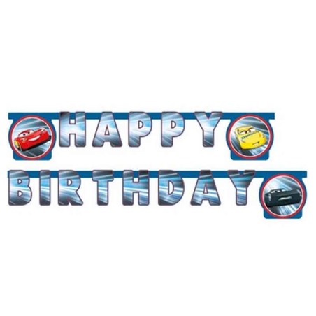 Festone Happy Birthday con Cars "Victory Is Mine" 2mt Cars