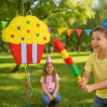 Pignatta in Cartoncino Rigido sagomata Cupcake "Pinata" Pignatte Fantasia