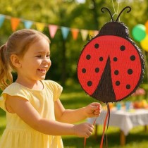 Pignatta in Cartoncino Rigido sagomata Coccinella "Pinata" Pignatte Fantasia