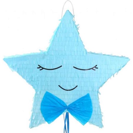 Pignatta in Cartoncino Rigido sagomata Stella Celeste "Pinata" Pignatte Fantasia