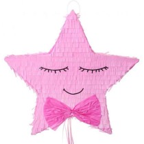 Pignatta in Cartoncino Rigido sagomata Stella Rosa "Pinata" Pignatte Fantasia