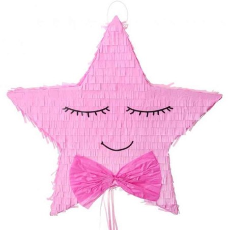 Pignatta in Cartoncino Rigido sagomata Stella Rosa "Pinata" Pignatte Fantasia
