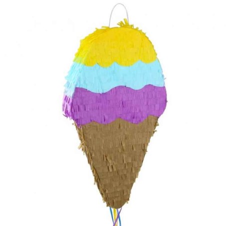 Pignatta in Cartoncino Rigido sagomata Cono Gelato "Pinata" Pignatte Fantasia