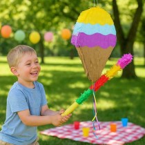 Pignatta in Cartoncino Rigido sagomata Cono Gelato "Pinata" Pignatte Fantasia