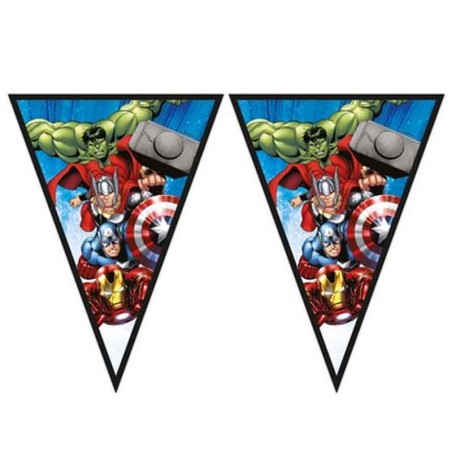 Festone Bandierina in carta con Avengers "Evergreen" 2,3mt Avengers