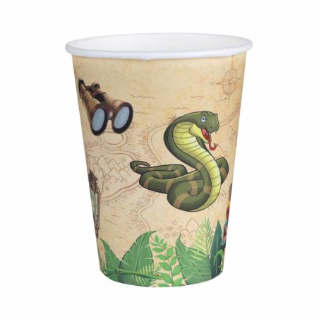 Bicchiere di Carta 270ml Tema Avventura "Adventure Party" 10pz