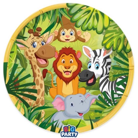 Piatto di Carta 22cm Giungla "Jungle" 6pz Giungla "Jungle"