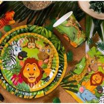 Piatto di Carta 18cm Giungla "Jungle" 6pz Giungla "Jungle"