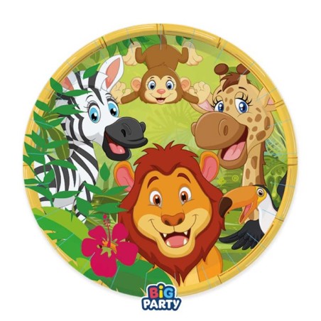 Piatto di Carta 18cm Giungla "Jungle" 6pz Giungla "Jungle"