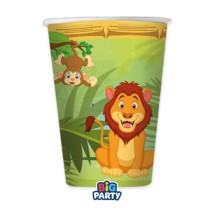 Bicchiere di Carta 250ml della Giungla "Jungle" 6pz Giungla "Jungle"