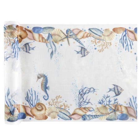 Runner decorato Mare e Conchiglie 3mt