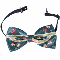 Papillon Verde in Tessuto con Palline di Natale Accessori Persona Natale e Capodanno