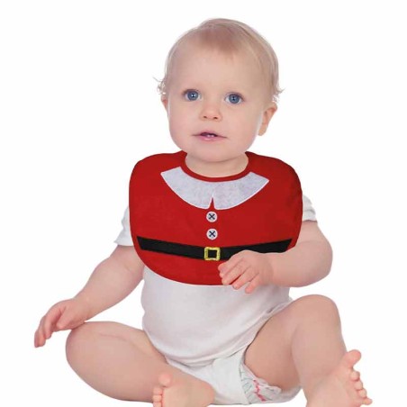 Bavaglino Babbo Natale Rosso per Bambino Accessori Persona Natale e Capodanno