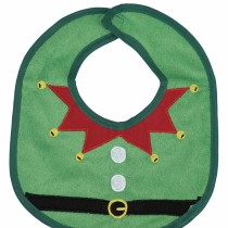 Bavaglino Elfo di Natale Verde per Bambino Accessori Persona Natale e Capodanno