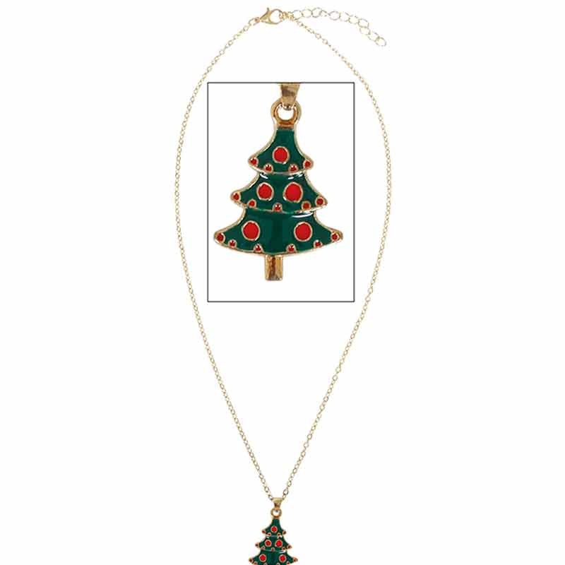 Collana Di Natale Con Ciondolo Albero Di Natale In Cristallo – Gioiello Per Donne E Ragazze – Regalo Festivo