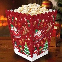 Box Porta Caramelle o Popcorn con decoro Natalizio 6pz Accessori Tavola Natale e Capodanno