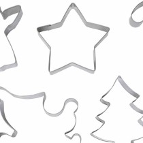 Stampini in Alluminio per Biscotti sagomati Simboli di Natale 5pz Accessori Tavola Natale e Capodanno