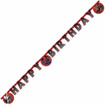 Festone Happy Birthday con Spider-Man "World of Webs" 2mt Spider-Man
