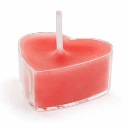 Candela tealight a forma di Cuore Rosso 10pz Accessori Tavola Amore