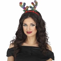 Cerchietto Corna di Renna con Paillettes Multicolor Accessori Persona Natale e Capodanno