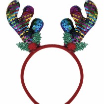 Cerchietto Corna di Renna con Paillettes Multicolor Accessori Persona Natale e Capodanno