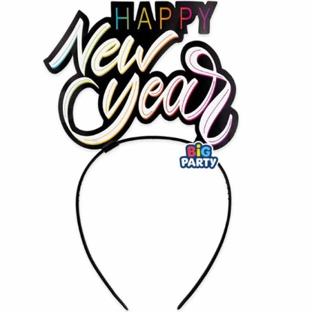 Cerchietto per Capelli "Happy New Year" 1pz Accessori Persona Natale e Capodanno