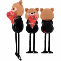 Palloncino in Foil 64" Orso con Bouquet "Special Delivery Rose Bear" Amore, Matrimonio o Anniversario Grabo