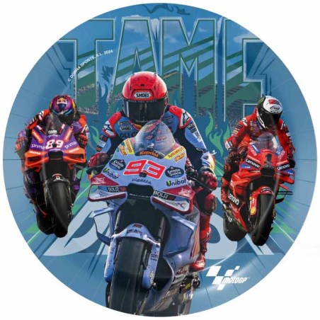 Piatto di Carta 23cm per Moto GP con Piloti 8pz Moto GP