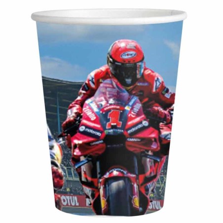 Bicchiere di Carta 250ml Moto GP con Piloti 8pz Moto GP