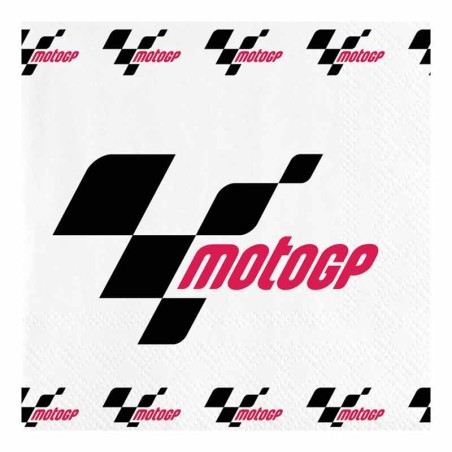 Tovagliolo di Carta 33x33cm con scritte Moto GP 20pz Moto GP