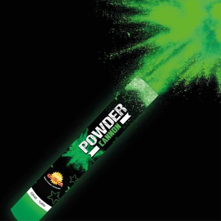 Cannone Spara Polvere Colorata Verde 30cm Party Holi Color