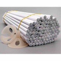 Astine e Valvole Biodegradabile in Carta Piena 100pz Astine e Valvole per Palloncini