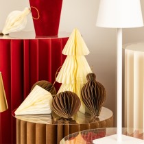 Decorazioni di Carta a Nido d'Ape Natalizie Forme e Colori Assortiti 4pz Addobbi Natale e Capodanno