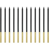 Candelina Stelo 14cm Nera Pastello 12pz Candeline Stelo