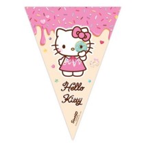 Festone Bandierina in Carta con Hello Kitty e Kuromi 2.3mt Hello Kitty